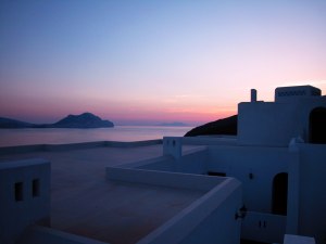 Coucher de soleil à Amorgos (Grèce)