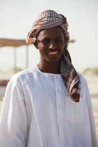 Un gardien de dromadaires, au Qatar.