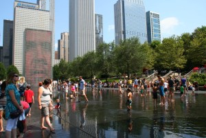 Crown Foutain: très populaire auprès des familles.