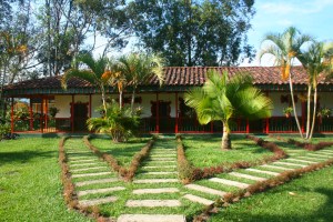 Une hacienda de café, en Colombie.