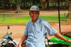 chauffeur de tuk tuk à Siem Reap