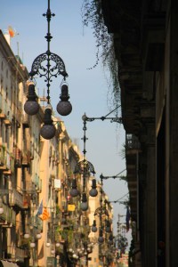 Les beaux lampadaires du quartier gothique.