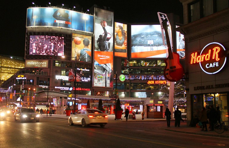 Younge and Dundas square, Toronto
