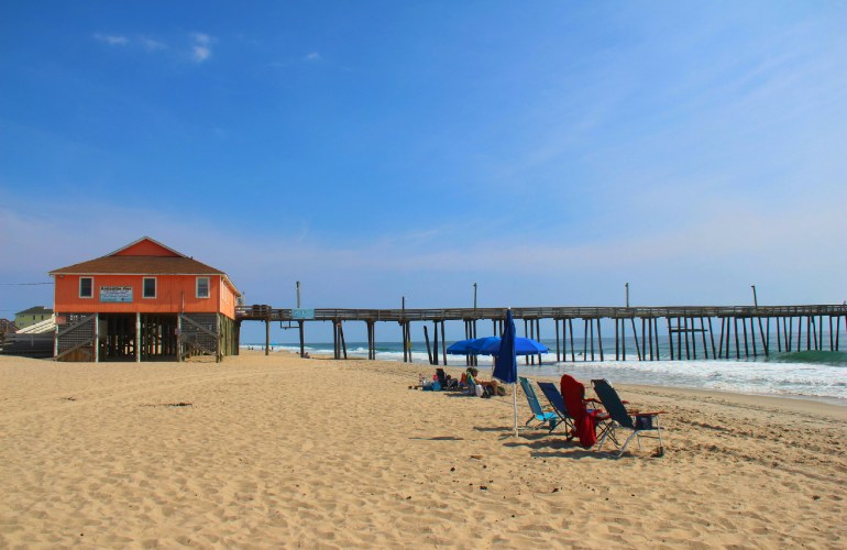 plage et quai de Rodanthe