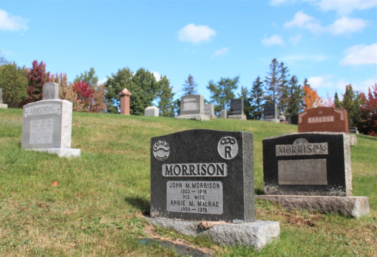 le cimetière de Lingwick, dans le Haut-Saint-François