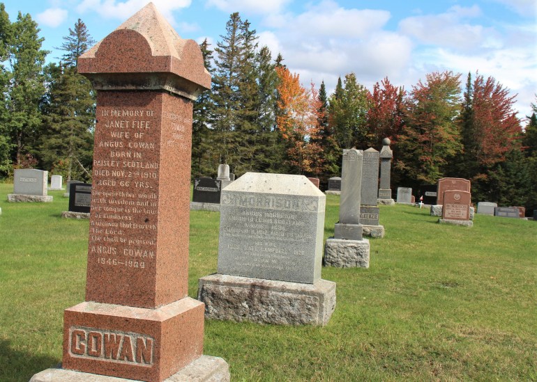 Le cimetière de Lingwick, dans le Haut Saint-François