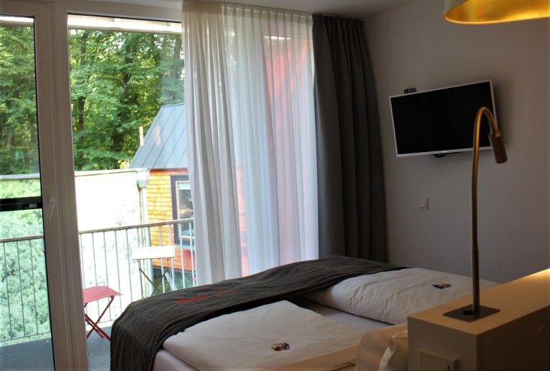 Chambre du V-Hotel à Bonn.